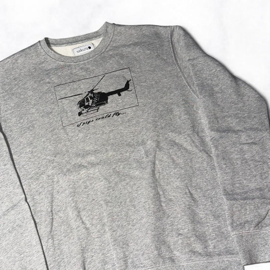 ‘if pigs could fly’ Jumper Grey
