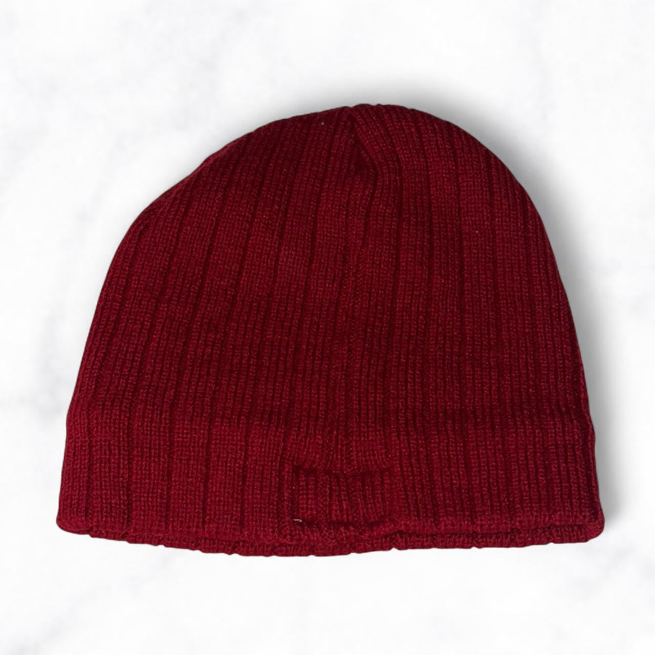 Burgundy Patchwork Beanie