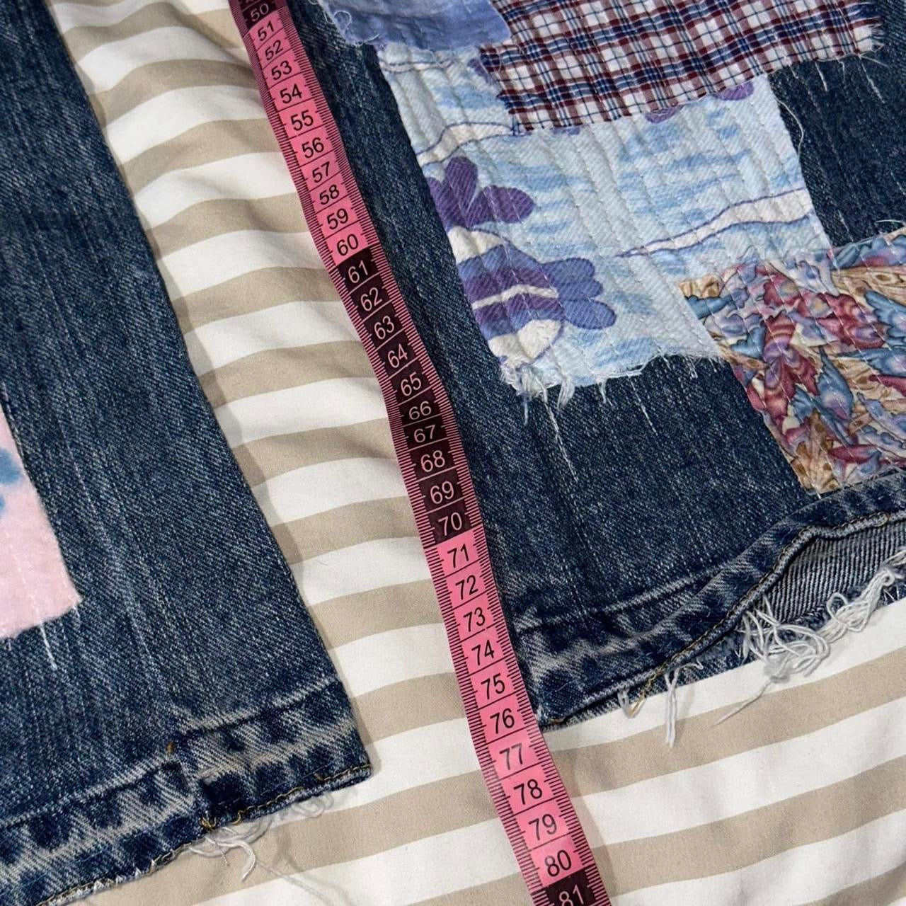 Scrap Fabric Patchwork Flare Jeans