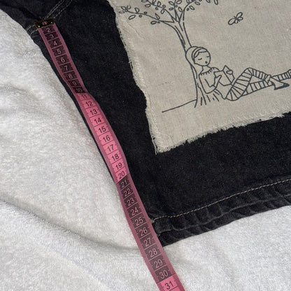 Scrap Patchwork Jorts Black