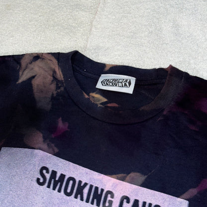 SMOKING CAUSES SWAG Reverse Tee Tie Dye Navy