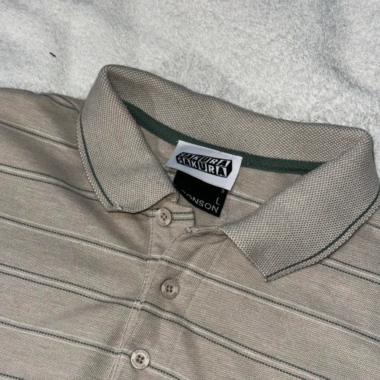 SMOKING CAUSES SWAG Polo Shirt Beige Striped