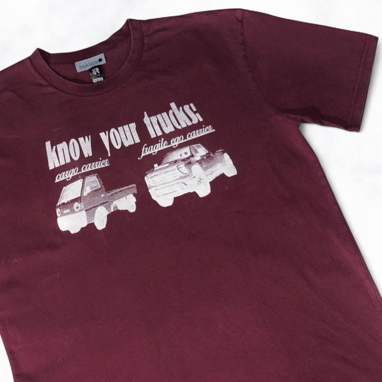 Know Your Trucks Tee Maroon