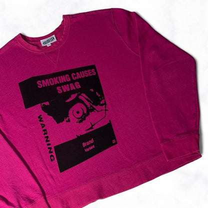 SMOKING CAUSES SWAG Jumper Pink
