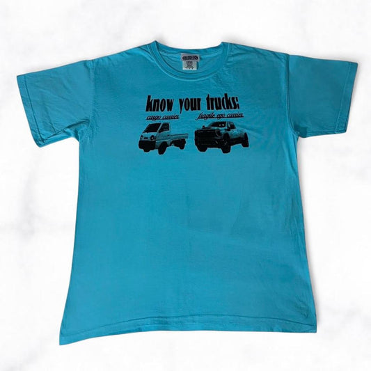 Know Your Trucks Tee Blue