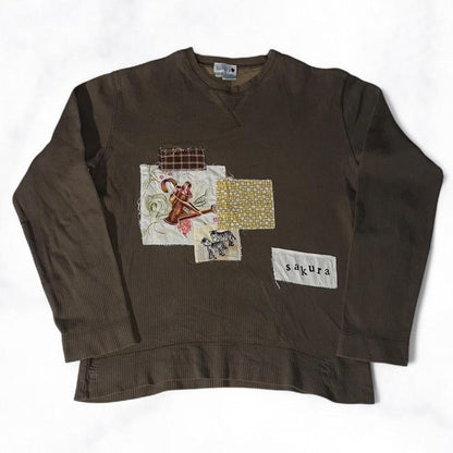 Scrap Patchwork Jumper Brown