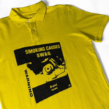 SMOKING CAUSES SWAG Polo Tee Yellow