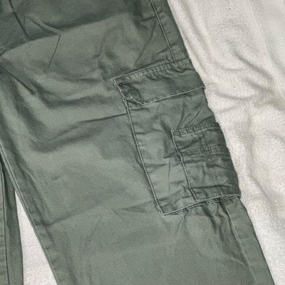 Print Cargo Pants Khaki