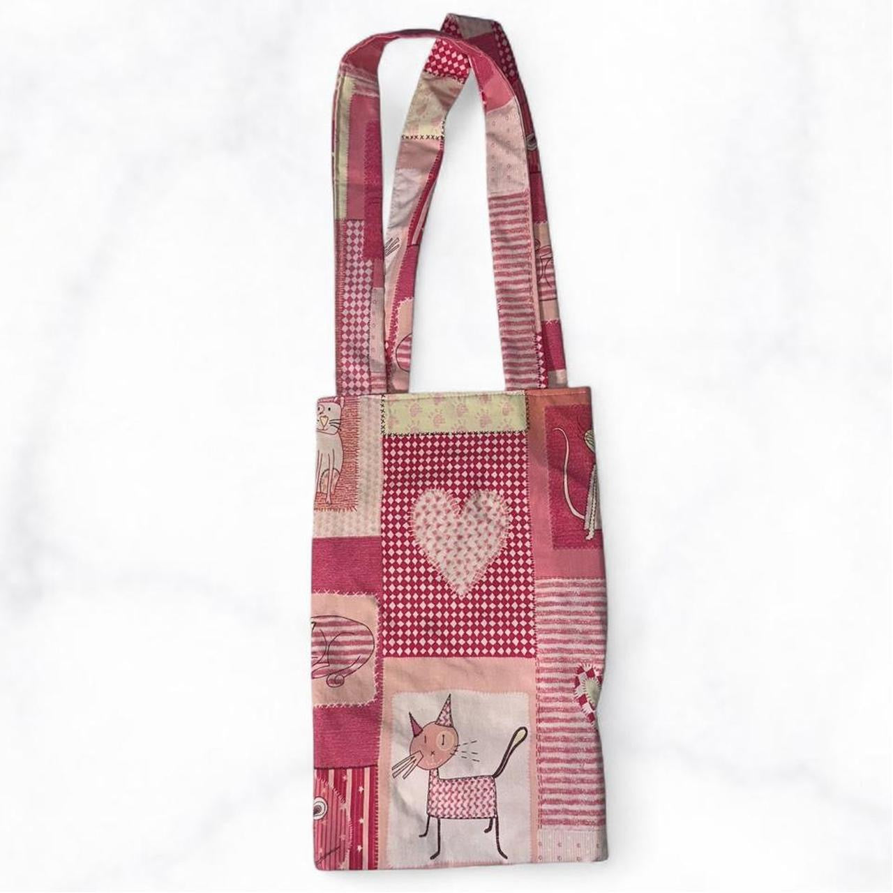 Pink Patchwork Tote Bag