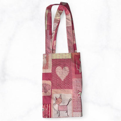 Pink Patchwork Tote Bag