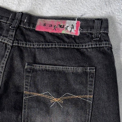 Scrap Patchwork Jorts Black