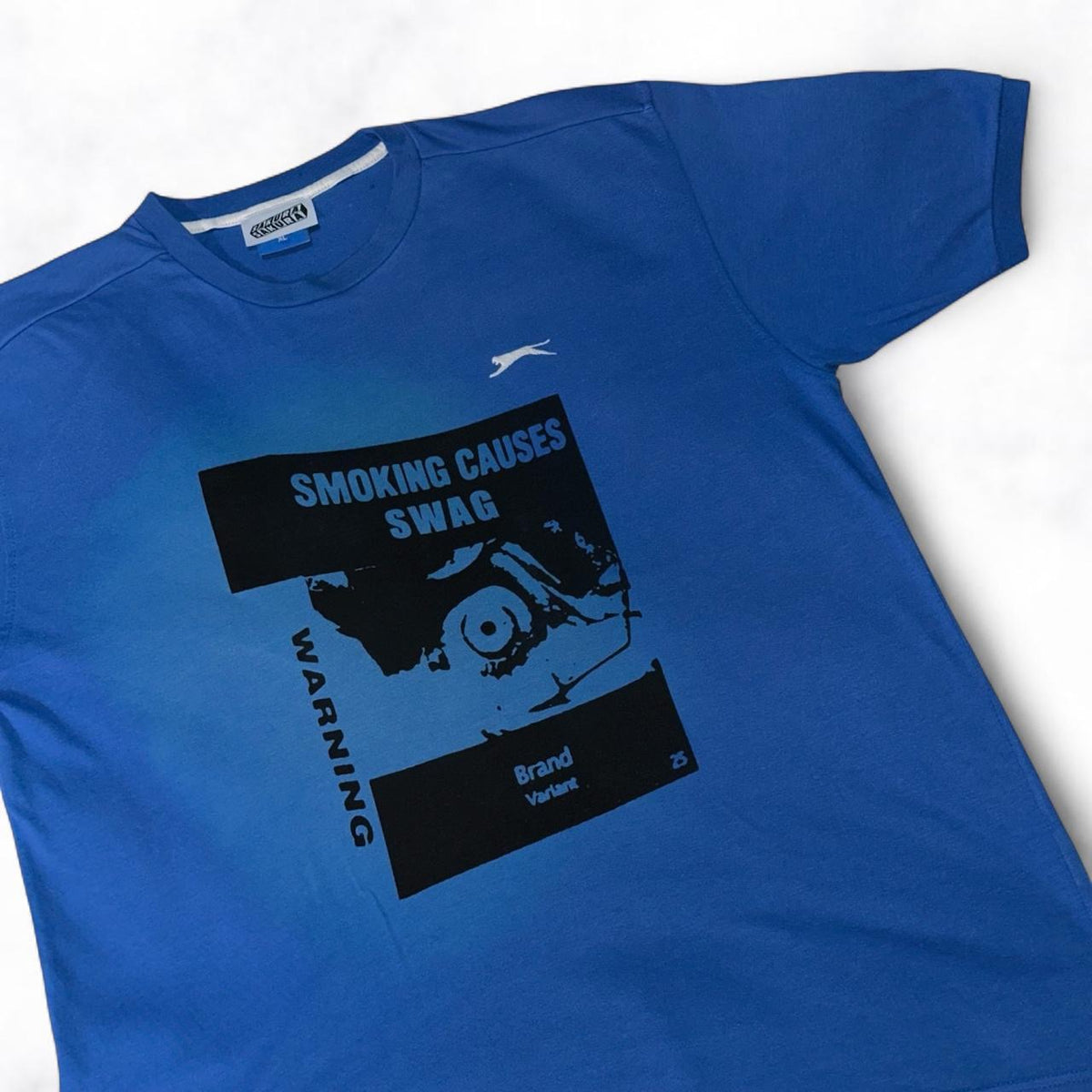 SMOKING CAUSES SWAG Slazenger Tee Blue