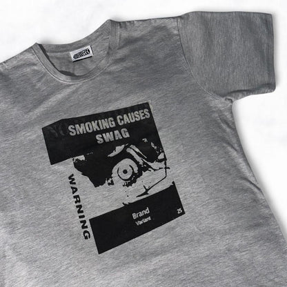 SMOKING CAUSES SWAG Reworked Tee Grey