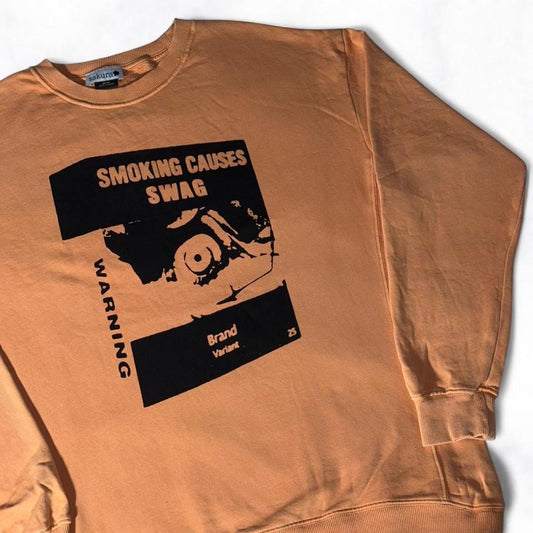 SMOKING CAUSES SWAG Jumper Coral