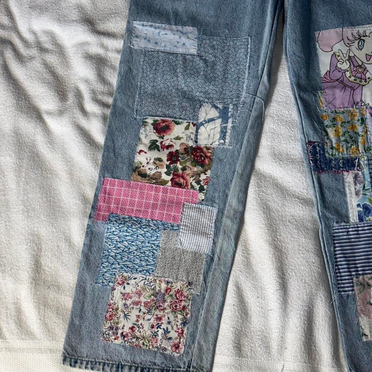 Pastel Scrap Patchwork Relaxed Jeans