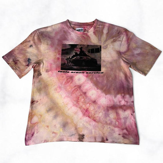 tesla arson service Tee Tie Dye Red