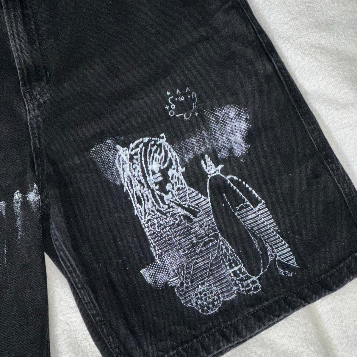 Anime Print Jorts