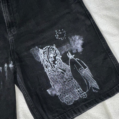 Anime Print Jorts
