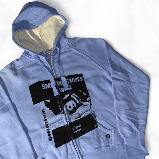 SMOKING CAUSES SWAG Zip-Up Hoodie Periwinkle