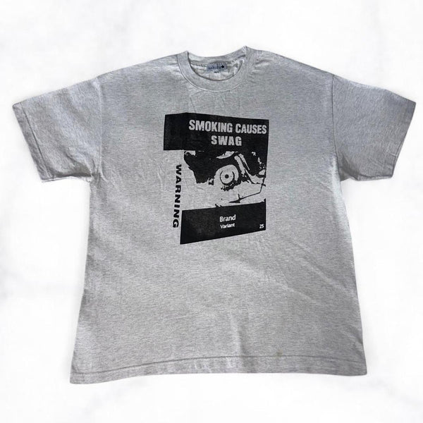 SMOKING CAUSES SWAG Tee Grey
