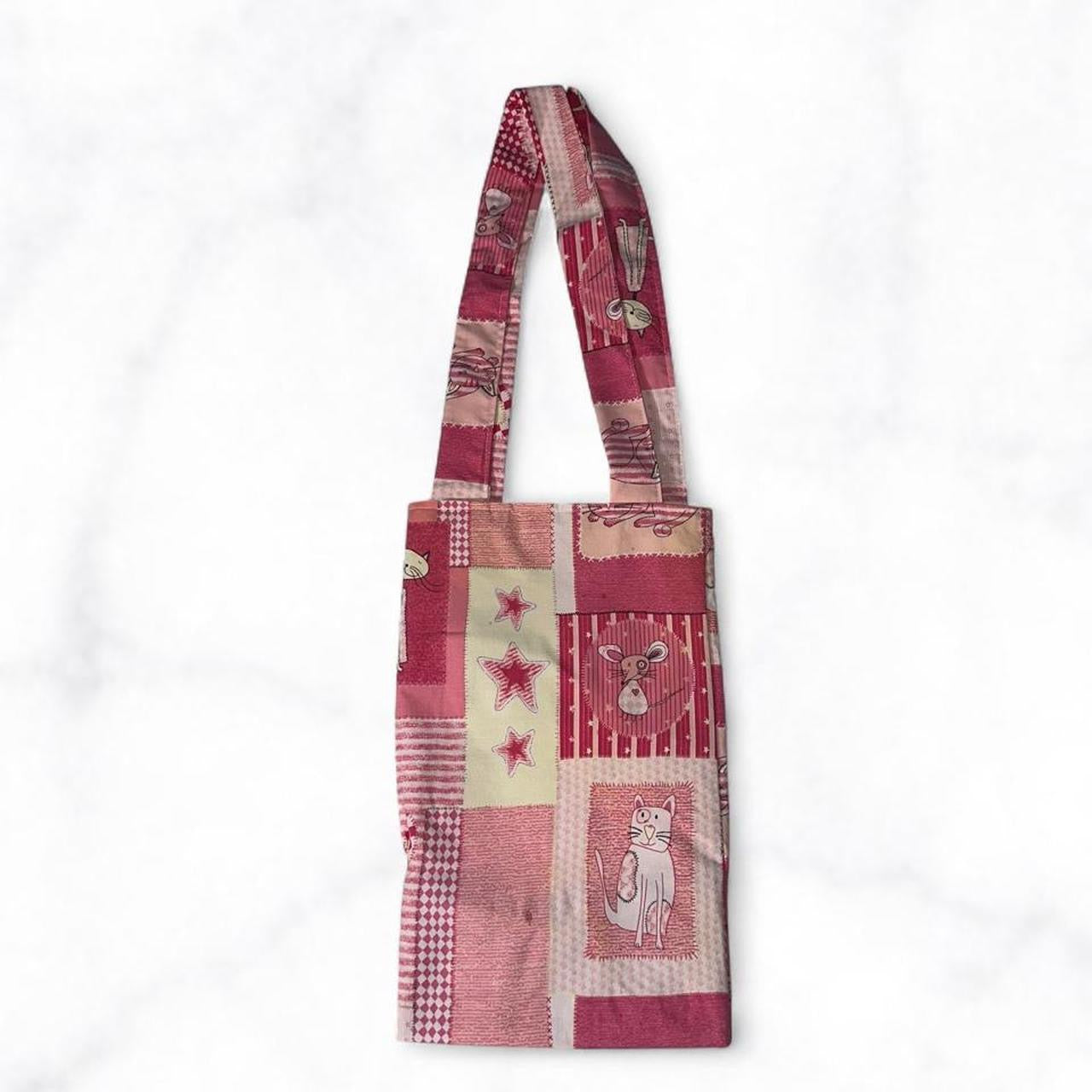 Pink Patchwork Tote Bag