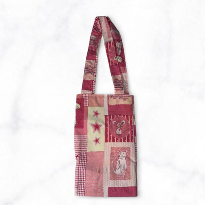 Pink Patchwork Tote Bag