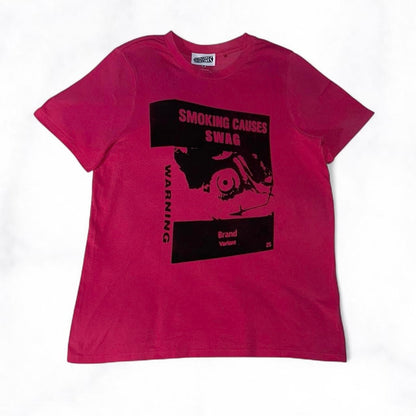 SMOKING CAUSES SWAG Baby Tee Pink