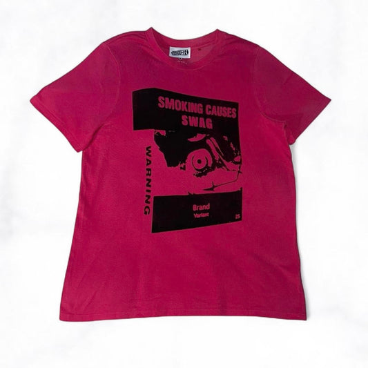 SMOKING CAUSES SWAG Baby Tee Pink
