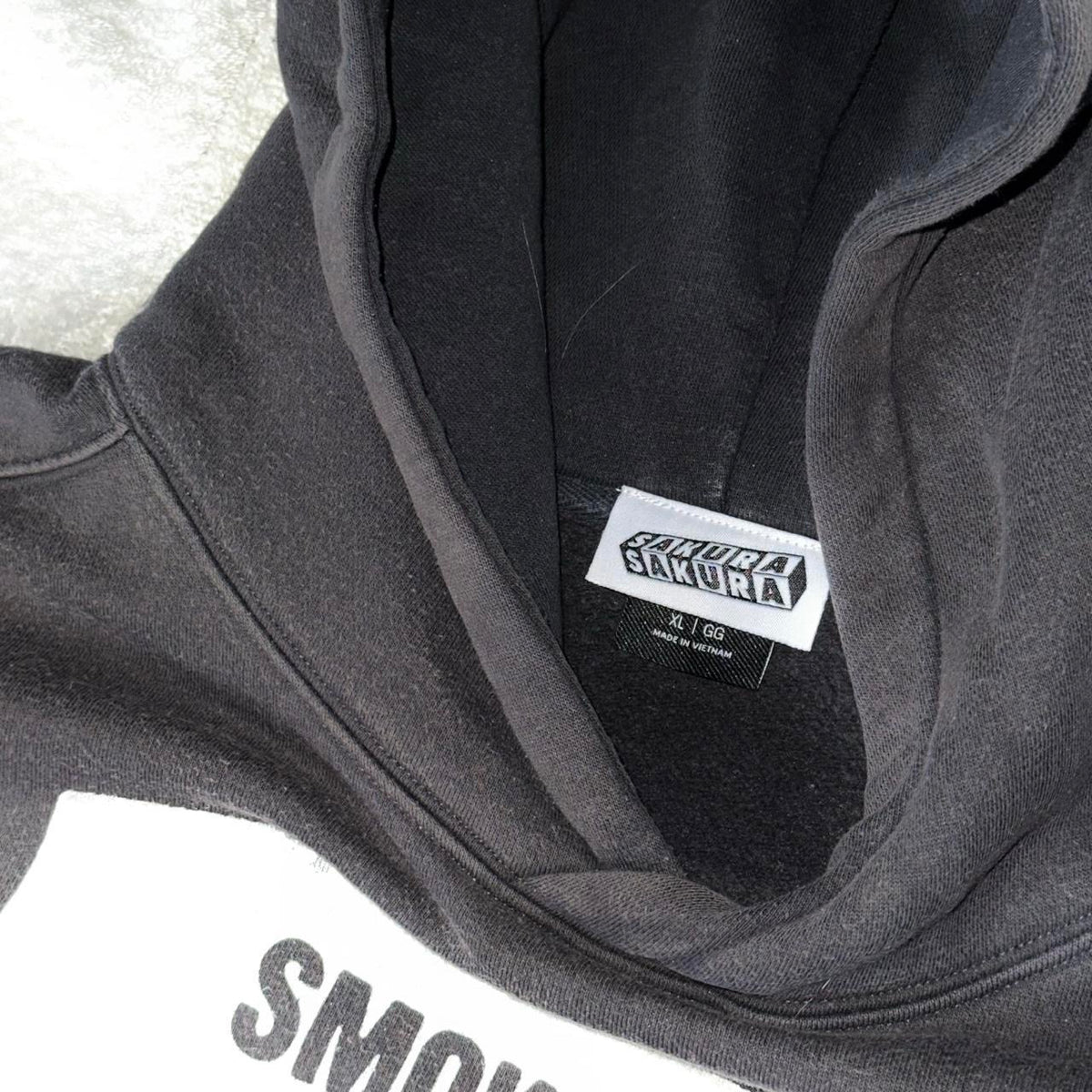 SMOKING CAUSES SWAG Boxy Hoodie Black