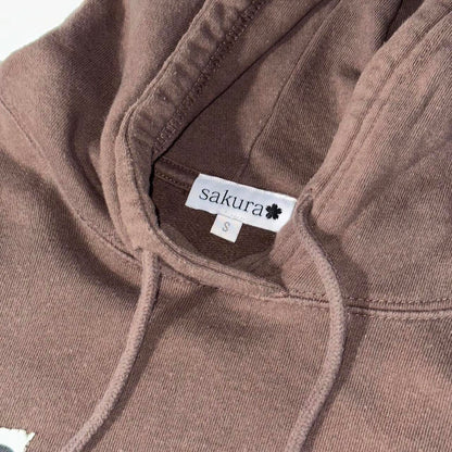 ‘ass riveter’ Patch Hoodie Brown