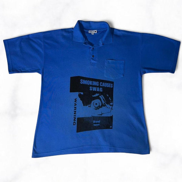 SMOKING CAUSES SWAG Polo Shirt Blue