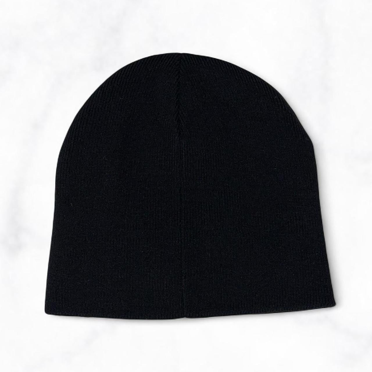 tall text denim patch Beanie