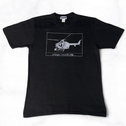 ‘if pigs could fly’ Tee Black