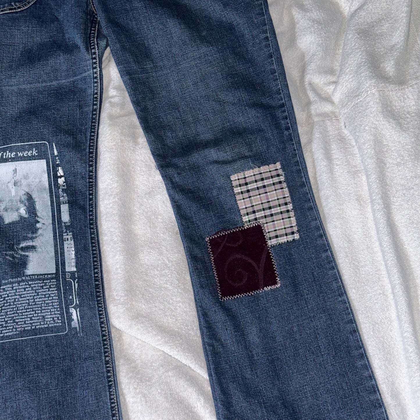 Scrap Patchwork Flare Jeans