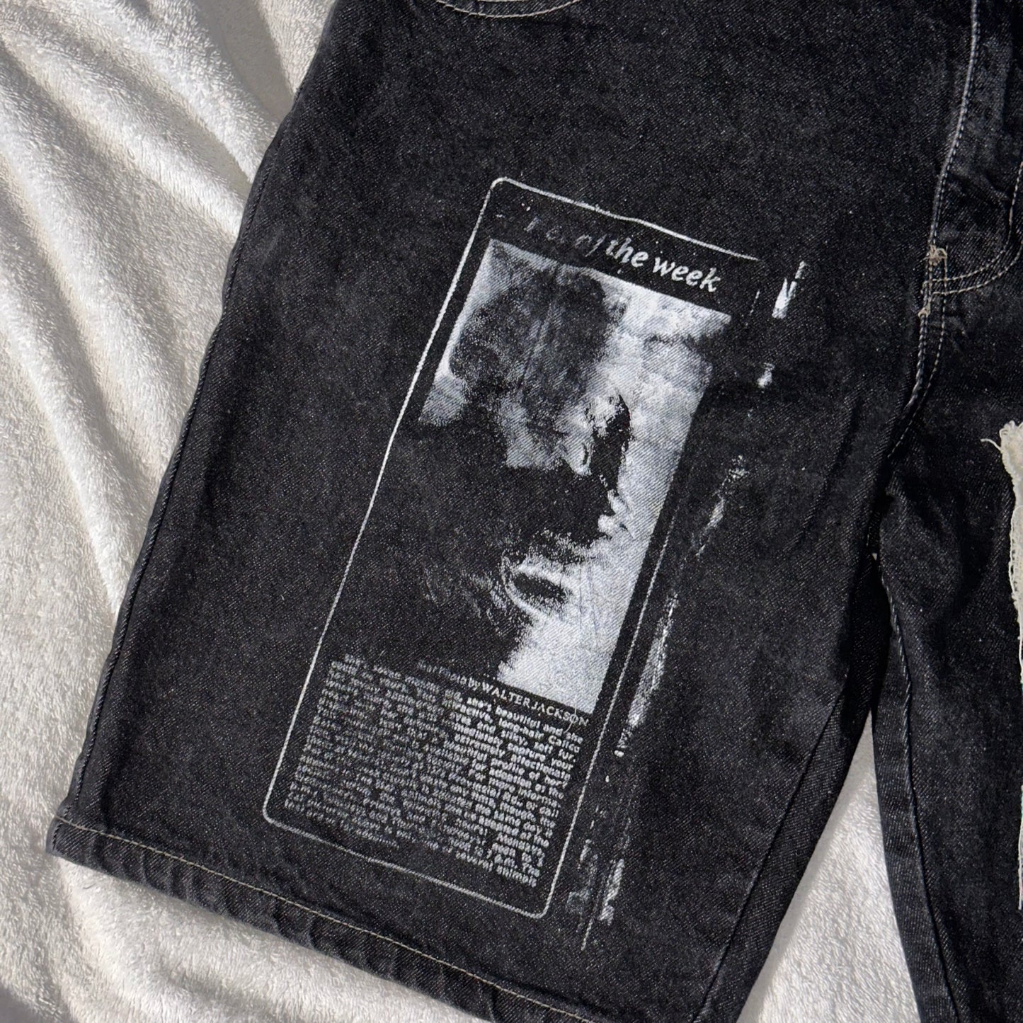 Scrap Patchwork Jorts Black