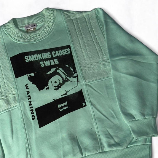 SMOKING CAUSES SWAG Knit Jumper Mint
