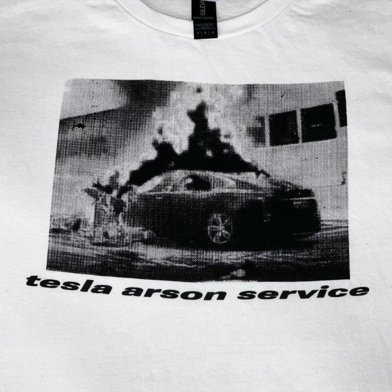 tesla arson service Tee White