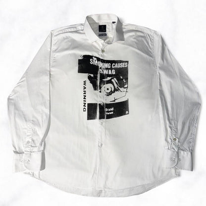 SMOKING CAUSES SWAG Shirt White