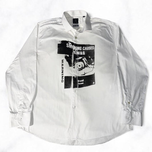 SMOKING CAUSES SWAG Shirt White