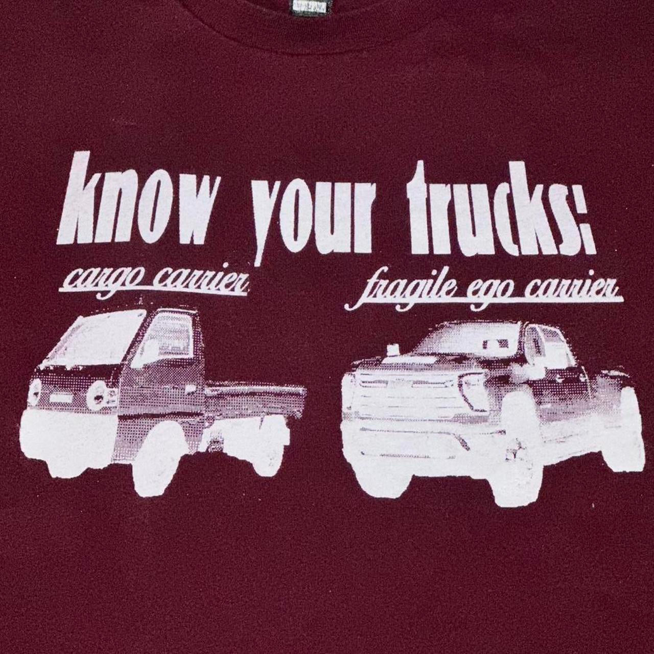 Know Your Trucks Tee Maroon