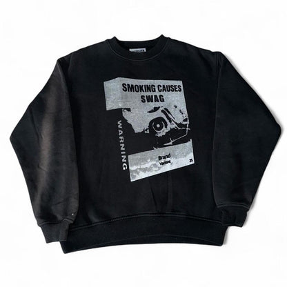 SMOKING CAUSES SWAG Jumper Black