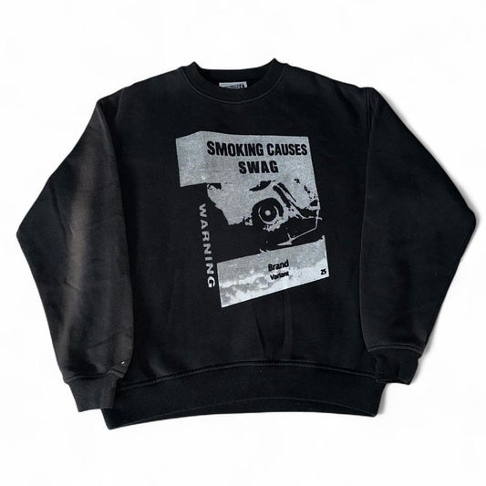SMOKING CAUSES SWAG Jumper Black
