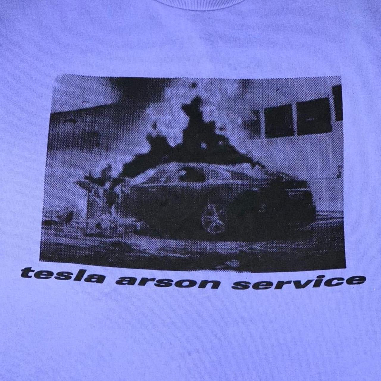 tesla arson service Tee Lavender