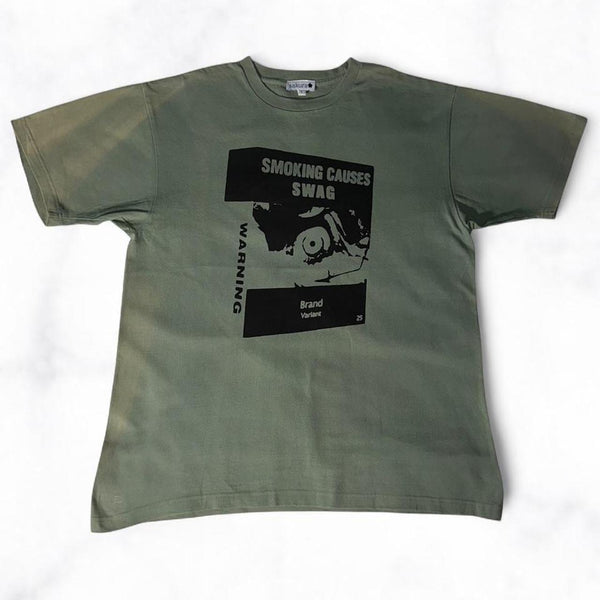SMOKING CAUSES SWAG Tee Army Green