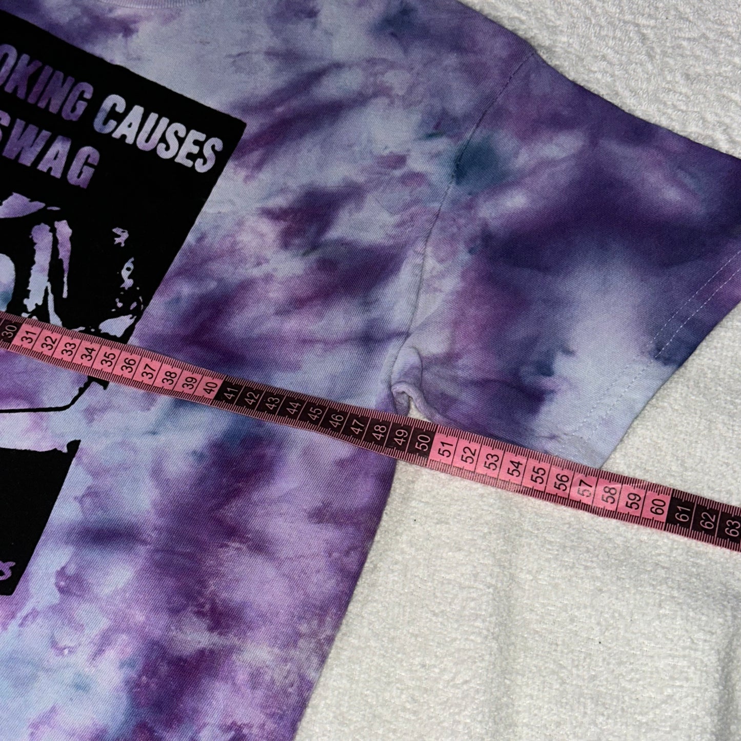 SMOKING CAUSES SWAG Tee Tie Dye Purple
