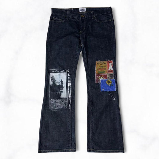 Scrap Patchwork Flare Jeans