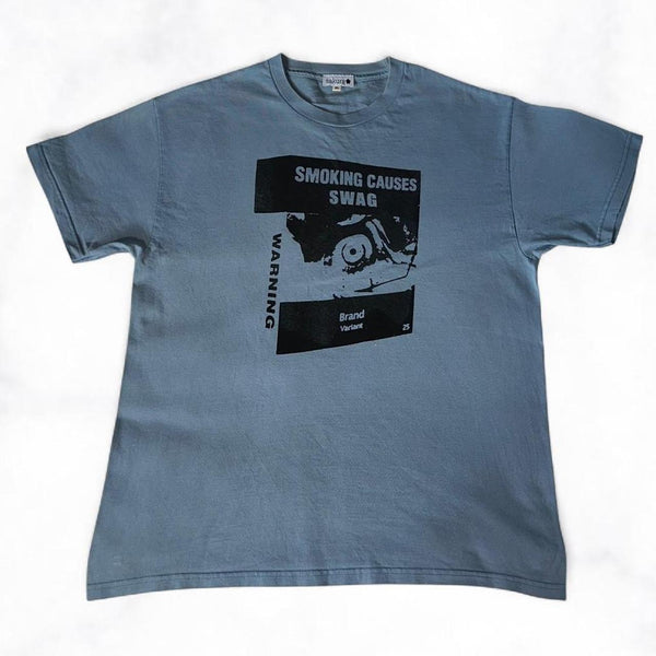 SMOKING CAUSES SWAG Tee Blue-Grey