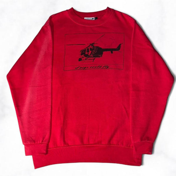 ‘if pigs could fly’ Jumper Red
