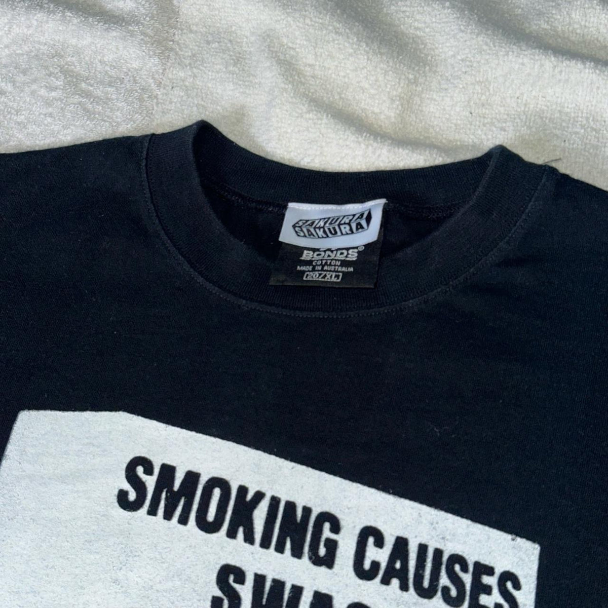 SMOKING CAUSES SWAG Tee Black