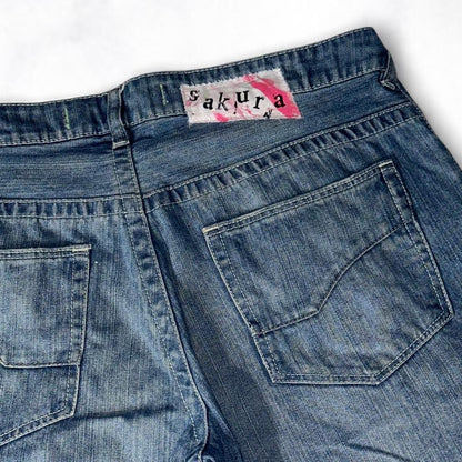 ‘Indigo’ Scrap Patchwork Jorts